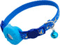 Airtag Cat Collar Breakaway, Safety Kitten Collar with Apple Airtag Holder, GPS Cat Collar with Bell, Lightweigh Tracker Cat Collars for Girl Boy Cats, Kittens and Puppies (Blue Moon)