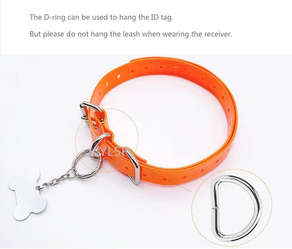 Dog Collar Strap for Most of Electronic Training Shock Collar Receivers-Adjustable Durable Waterproof Odorless 3/4 Inch Collar Replacement for Barking Fence-Pet TPU Collar Strap