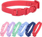 Waterproof Dog Collar Soft Rubber Dog Collar with Safety Buckle Adjustable Pet Collars for Small Medium Large Dogs