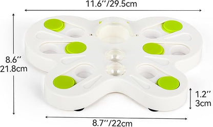ALL FOR PAWS Interactive Cat Puzzle Feeder – Butterfly Shape Slow Feeder & Treat Dispenser – Enrichment Toy for Kittens & Indoor Cats