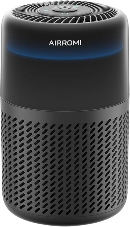 AIRROMI HEPA Air Purifier for Bedroom&Home,Pet Air Purifier for Home Pets,Removes Pet Odor,Cat Litter Smell,Dust,Smoke&Allergies,Quiet Room Air Purifier with Scents,360°Air Cleaner,A2005 Black