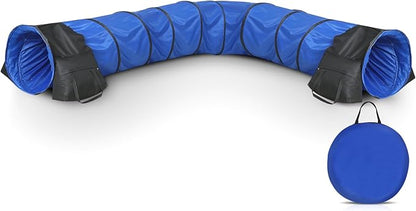 16 ft Dog Agility Equipment Dog Agility Tunnel with Sandbags and Carry Bag Dog Tunnel for Outdoor Indoor Backyard Agility Training Play Playground