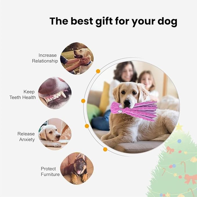 2025 New Upgrade Interactive Chew Pet Toy No Stuffing Bite-Resistant Squeaky Perfect for Puppies, Small and Medium Dogs (1pc Orange)
