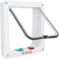 Cat Door for Windows, Pet Doors and Sliding Door, Safety Pet Door with 4 Way Lock, Weatherproof Cat Flap for Thin Door and Wall(Large, Outer Size 9.8 * 9.3 * 0.78in)