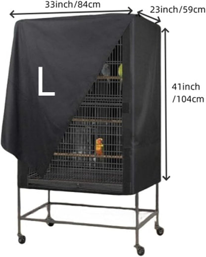 Parrot Cage Cover Breathable,Black Out Lightweight Washable Dust Proof Hood for Lovebird Canary Conure Cockatiel Parakeet Pet Night