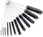 CiaraQ Bottle Cleaning Brushes, 8 Inch Nylon Tube Brush Set, Cleaner for Narrow Neck Bottles Cups with Hook, Set of 13pcs