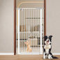 Fairy Baby 51.18" Extra Tall Cat Gate for Doorway, Adjustable 29.5"-32.6" Wide Pressure Mounted Dog Gate Indoor for Stairs, Child Safety Gate Metal Auto Close Baby Gate for Pet Kid Walk Through, White