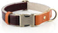 Plutus Pet Genuine Leather & Hemp Dog Collar – Adjustable Heavy Duty Pet Collar with Quick Release Metal Buckle, Soft & Stylish for Puppy and Small, Medium, Large Dogs (Copper Brown, L)