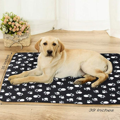 Comsmart Dog Blankets for Small Dogs, 6 Pack Puppy Blanket Cute Paw Print Pet Blanket for Dog, Puppy, Cat, Kitten, 39x35 inches