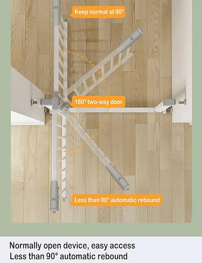 (85-100 in Width) Extra Long Baby Gate Extra Wide, Large Dog Gate Indoor, Child Proof Gate, Kiddie Gates, Baby Gate for Doorways. White, Dog Gates for The House. Extra Tall Pet Gate.