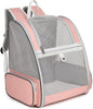 Cat Carrier Backpack, Dog Backpack, Ventilate Pet Cats Puppy Dogs Birds Bunny Backpack for Travel Indoor Outdoor Use(Pink)