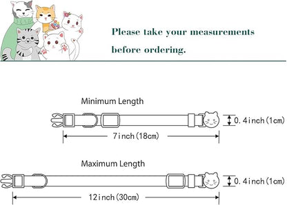 Yizepet Cat Collars with Bells, Breakaway Kitten Collar, Cute Kitty Collar, Pet Supplies Accessories