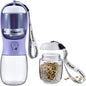 Dog Water Bottle with Food Container, Travel Puppy Water Bowl, Portable Pet Dispenser, Dog Stuff Accessories Items, Puppy Essentials Necessities for Yorkie Chihuahua Cat Walking and Hiking