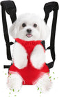 Inspack Dog Backpack Carrier/Cat Carrier, Adjustable Pet Front Carriers Travel Bag for Puppy Medium Dogs, Legs Out, Soft Ventilated Dog Chest Carry Backpacks for Hiking/Camping,10-16 lbs, Red