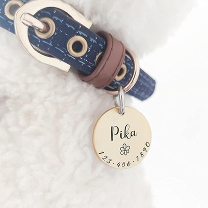 Cats Dogs ID Tags Personalized Lovely Symbols Pets Collar Name Accessories Simple Custom Engraved Products for Medium Four Legged Child Necklace Chain Anti-Lost Shiny Stainless Steel 316L Charm