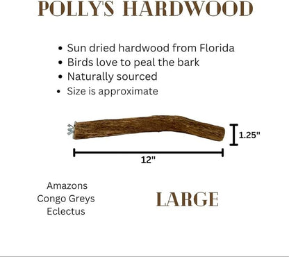 Polly's Hardwood Bird Perch, Large
