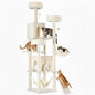 Large Cat Tree 75 Inch, Multi-Level Tall Cat Tree Tower with Condo, Perches, Sisal Scratching Posts Board and Hammock, Pet Play House with Dangling Balls for Indoor Cats, Beige