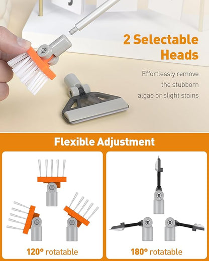 Pawfly Aquarium Algae Scraper Cleaner Fish Tank Brush with 5 Stainless Steel Blades, 26 Inch Aquarium Glass Scraper Aquarium Cleaning Tool