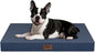 Outdoor Waterproof Dog Bed, Orthopedic Dog Bed for Medium Dogs 30x20 Inch, Egg Crate Foam Pet Bed with Washable Removable Oxford Cooling Cover, Navy