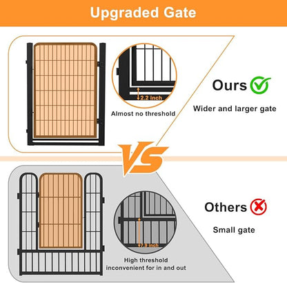 Dog Fence Outdoor Pens Outside,Portable Dog Play Pen 40" H 20 Panels Pet Playpen Exercise Pens for Puppys Small Medium Large Dogs RV Camping Yard Garden Indoor Wide Gate