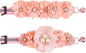 2 Pack Cat Collar Pink Floral with Bell and Removable Flower Bowtie Breakaway Adjustable Cat Collar for Girl Kitten Puppy Small Cats Dogs Daily Decoration (XQ102-2)