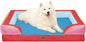 Comfort Expression Orthopedic Dog Bed for Large Dogs 36x27 Inch, Waterproof Egg Crate Foam Large Pet Bed with Removable Bolsters, Dog Couch with Washable Cover & Non-Slip Bottom, Los Angeles