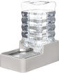 RIZZARI Stainless Steel Pet Water Feeder: 8L Large Gravity Waterer, Less Refills for Busy Owners - Leak-Proof Auto Refill - Anti-Tip Base - No Filter - for 20-35 LB Dogs - Multi-Pet/Home/Travel