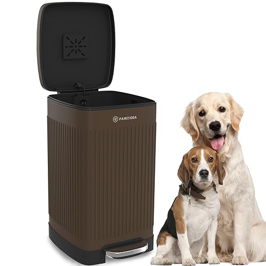 PAWZIDEA Activated Carbon Filter Replacement for Pet Waste Trash Cans Wall Mounted, 3.15"*3.15" Square Thick Deodorizing Carbon Filters, 4-Pack, Replace Every Month