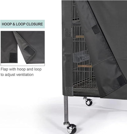 Parrot Cage Cover Breathable,Black Out Lightweight Washable Dust Proof Hood for Lovebird Canary Conure Cockatiel Parakeet Pet Night