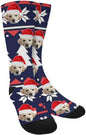 Custom Face Socks, Personalized Dog Lover Pet Photo Picture on Socks Unisex Athletic Crew Socks for Men Women