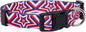 Native Pup American Flag Dog Collar- Red White and Blue- Patriotic Collars for 4th of July, USA- Adjustable Small, Medium, Large Breed Dogs (Medium, Big Stars)