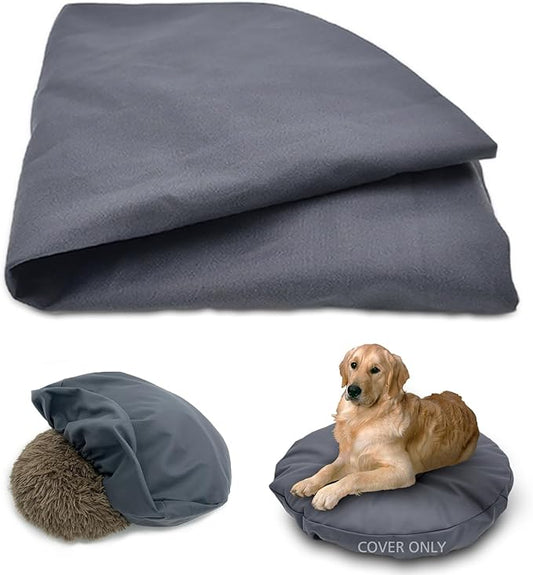 Dog Bed Cover Waterproof Replacement Machine Washable Covers for Dog Bed Heavy Duty Scratch Resistant Mattress Protector Pet Bed Round 44x44 Inch Cover Only
