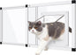Sliding Cat Door for Window, Fits 32"-37" Width Window, 2-Min Install | Aluminum Frame + HD Glass | Weatherproof Design | Magnetic Closure Window Cat Door Insert, Adjustable Pet Door Window for Cats