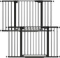 Cumbor 2 Pack 29.7"-51.5" Extra Wide Baby Gate for Stairs, Easy Wall Through Dog Gates for Doorways, Pressure Mounted Pet Gate Indoor, Safety Auto-Close Child Gate for Kids with 4 Wall Cups, Black
