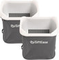 Cat Litter Sifter - SiftEase Sifting Litter Box Cleaner, Large Litter Box Sifter with Bin for Fast & Easy Scoop Free Cleaning and Longer Lasting Litter (2 Pack Dark Grey)