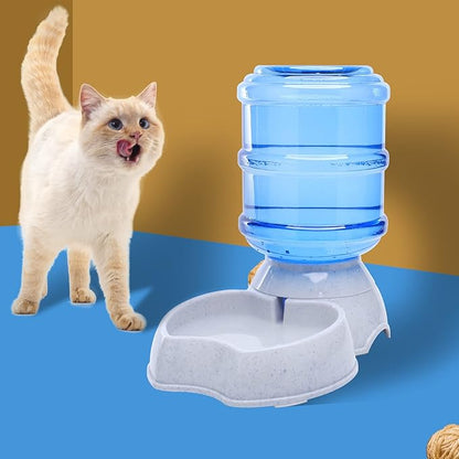 Pet Water Dispenser Automatic for Dogs Cats, BPA-Free, Gravity Refill, Self Feeding for Small Medium Pets Puppy Kitten Rabbit - 1 Gallon (Waterer)