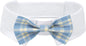 Segarty Dog Bow Tie, Adjustable Blue Plaid Bowtie Collar for Dogs Neck Girth 12.6-15.7in, Dog Neck Tie Tuxedo Comfortable Cotton Boy Pets Grooming Accessory for Formal Wedding Holiday Birthday Party