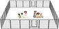 BestPet | Dog Playpen | 32 Inch, 24 Panels | Heavy Duty Metal Pet Exercise Pen | Indoor Outdoor Fence Panels | Rust-Resistant, Removable, Tool-Free Setup | Anti-Skid, Expandable Design