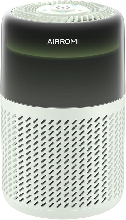 AIRROMI HEPA Air Purifier for Bedroom&Home,Pet Air Purifier for Home Pets,Removes Pet Odor,Cat Litter Smell,Dust,Smoke&Allergies,Quiet Room Air Purifier with Scents,360°Air Cleaner,A2005 Green