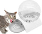 Hamiledyi Automatic Water Dispenser for Dogs and Cats Pet Water Dispenser 2.8 Liter Pet Gravity Water Station Spill-Proof Spherical Waterer Pets Water Bottle for Puppies Kittens Rabbits (Grey)