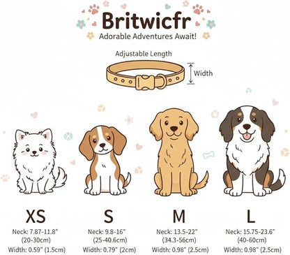 Blue Dog Collar for Large Dogs, Boy Girl Dog Collar with Ice Cream Pattern for Spring Summer, Breathable Adjustable Large Collars for Male Female Dogs, L
