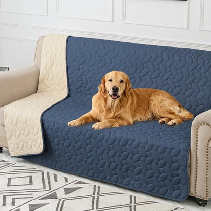 Ameritex Pet Bed Cover Dog Bed Blanket for Sofa and Furniture Waterproof New Pattern Design (52x82 Inch, Navyblue)