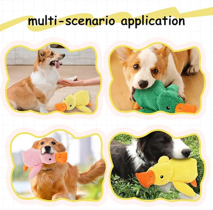 2025 Upgraded Dog Toys, New Durable Calming Duck Toys, Dog Toys for Aggressive Chewers with Soft Squeaker, Fun for Indoor Puppies and Senior Pups (Pink, XL-14.9 * 17.7in)