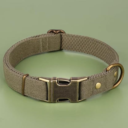 PET ARTIST Dog Collar for Large Dogs, Soft Padded Premium Nylon Dog Collar with Quick Release Metal Buckle, Durable & Adjustable Pet Collars for Boy Gifts, Green, L (Fit 15-22")