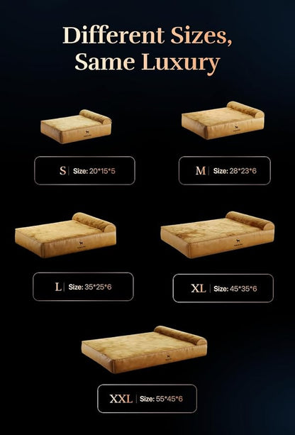 NOAH & PAW Giant Dog Bed XXL 55x45x9.5 Inch, Orthopedic Dog Beds, Eggshell Memory Foam Infused with Cooling Gel, Waterproof, Machine Washable, Includes Inner Cover (Velvet Collection)