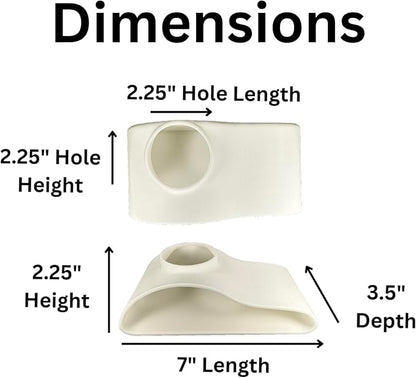 Aquarium Underground Tunnel Cave Natural Curve | Viewing Fish & Shrimp Under Gravel Tunnel | Fish Tank Decor Decoration Hideout Perfect for Corydora Catfish, Kuhli Loach, Clown Loach, Pleco (White)