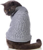 Stretchy Cat Sweater - 17 Colors & 6 Sizes | Snug Winter-Ready Knit for Boy/Girl Cats & Kittens (Grey, X-Small)