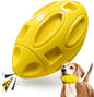 EASTBLUE Squeaky Dog Toys for Aggressive Chewers: Rubber Puppy Chew Ball with Squeaker, Almost Indestructible and Durable Pet Toy for Medium and Large Breed
