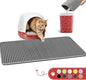 Cat Litter Mat - 23.2'' x 29.1'' Large Litter Trapping Mat, Easy to Clean Litter Box Mat, Waterproof, Urine-Proof, Non-Slip Kitty Litter Mats for Floor, Grey
