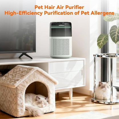 AIRROMI HEPA Air Purifier for Bedroom&Home,Pet Air Purifier for Home Pets,Removes Pet Odor,Cat Litter Smell,Dust,Smoke&Allergies,Quiet Room Air Purifier with Scents,360°Air Cleaner,A2005 Green